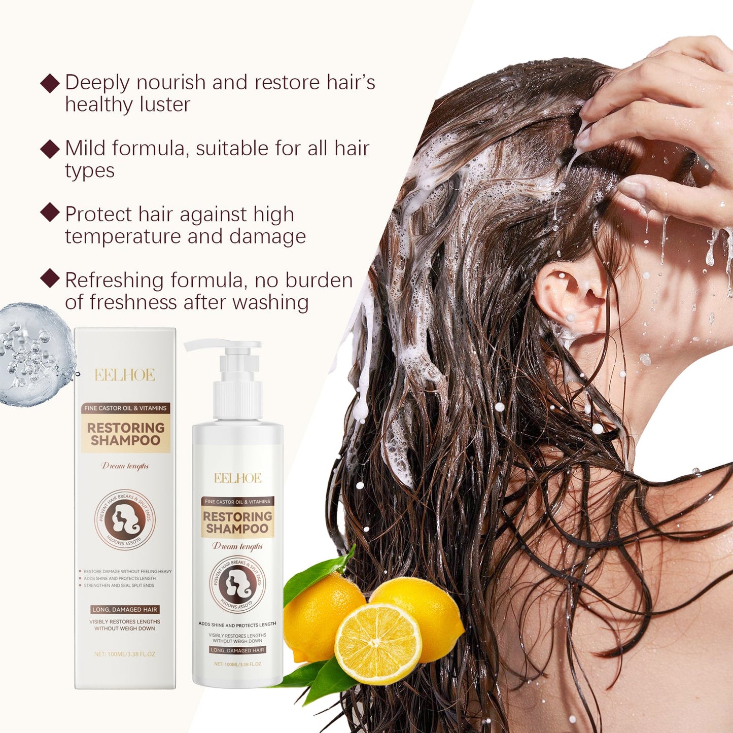 Champú Reparador de Protección Térmica para Cabello Nourished y Brillante