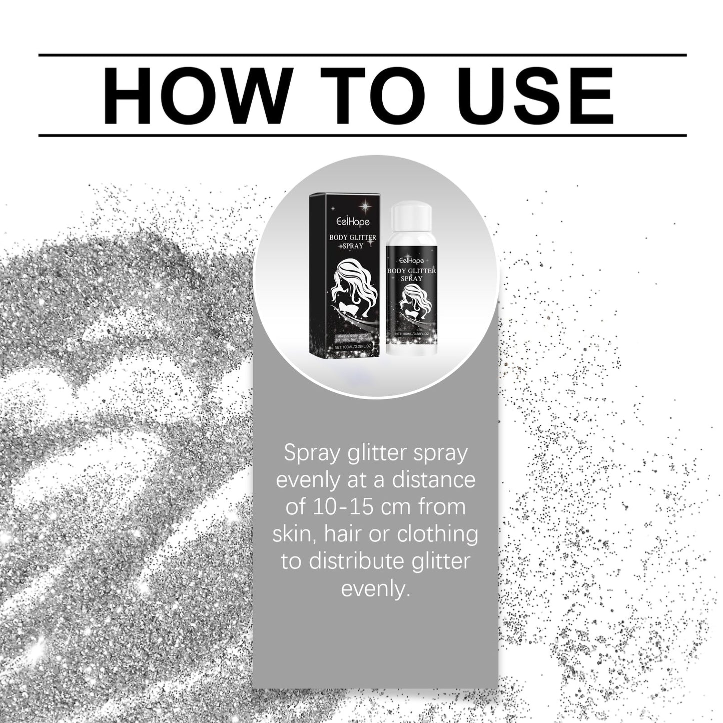 Body Flash Spray, Face Body Star Flash Party Highlight Focus Flash Spray - Korvel