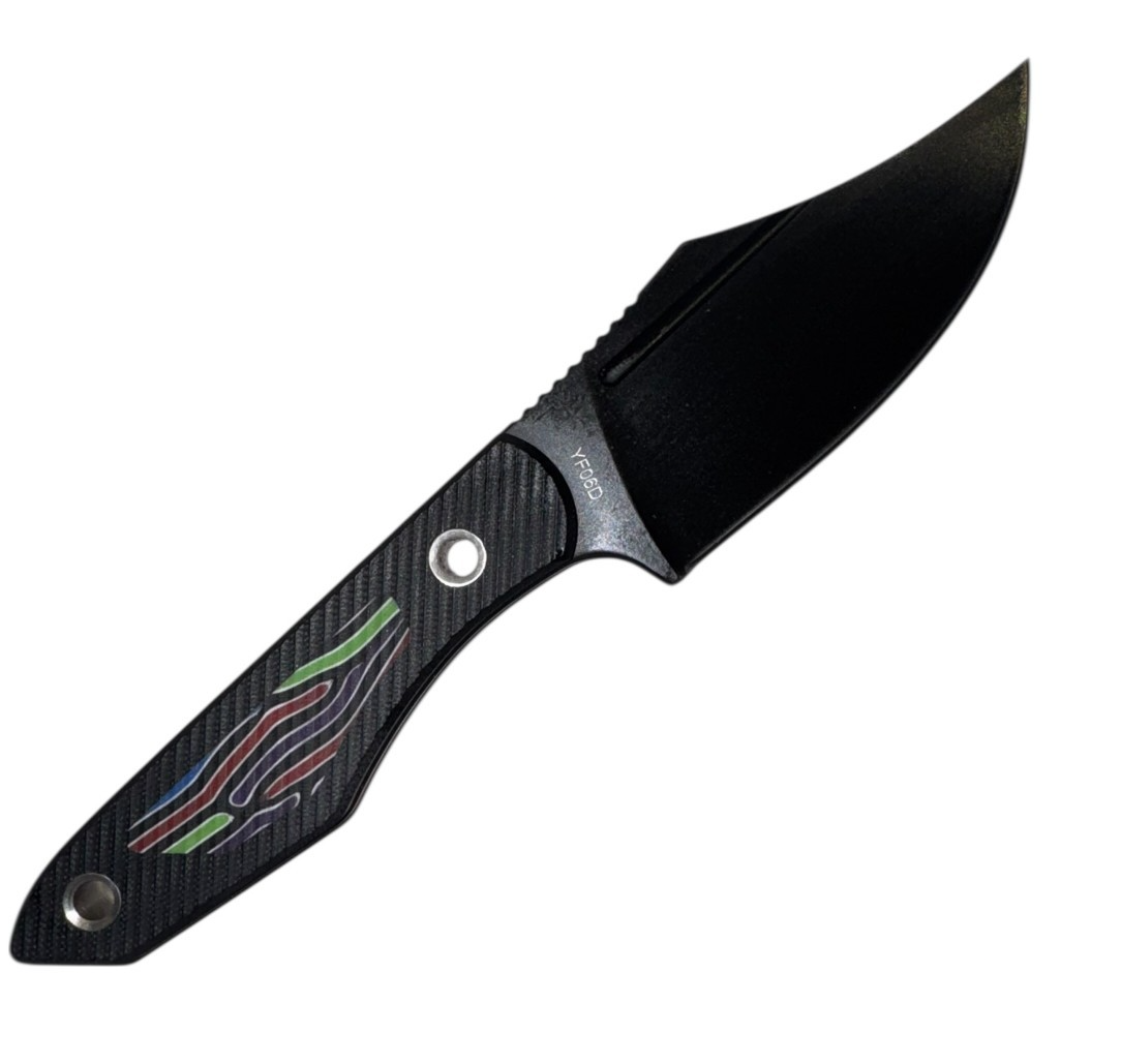 Sharp Blade YF06D Fixed Blade Hunting Knife - 9Cr18MoV G10, 8”