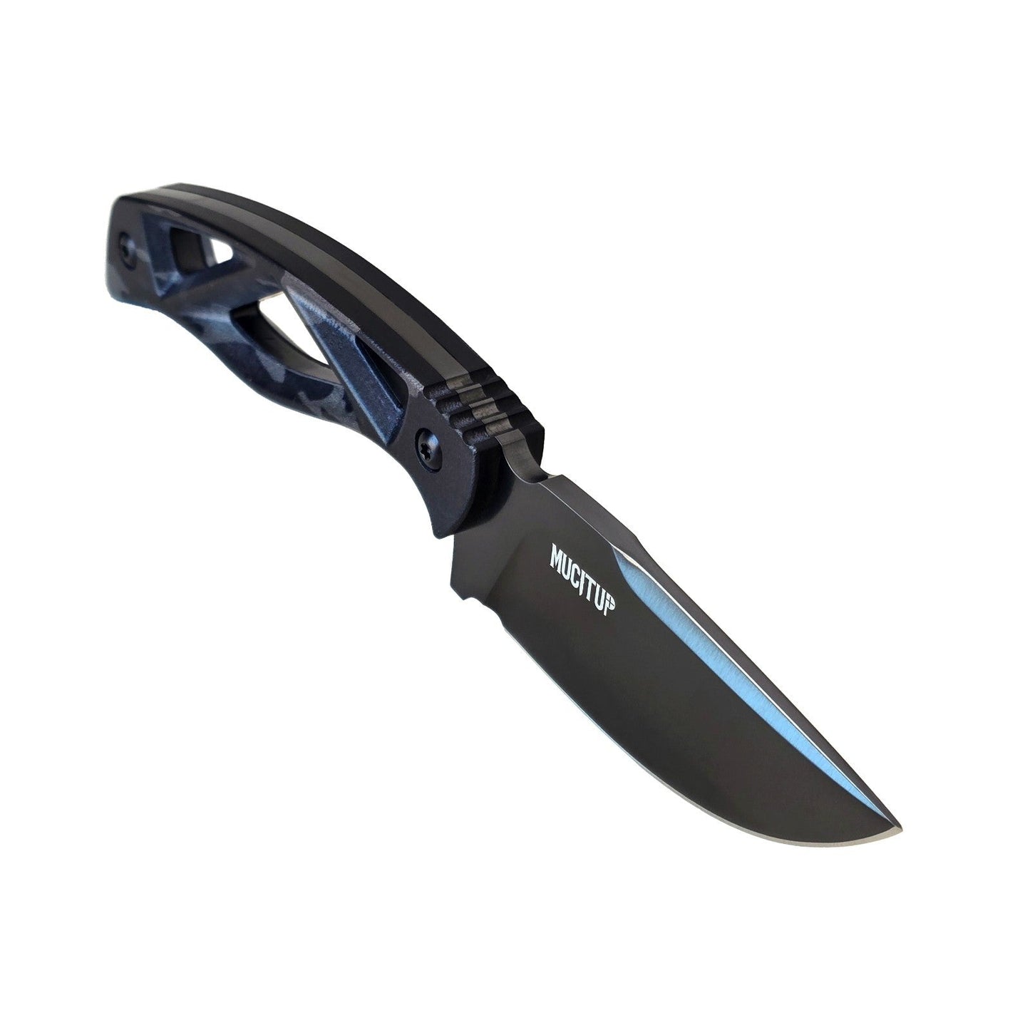 Couteau à lame fixe MUCTAC Surge en édition limitée MUCITUP - Acier D2, lame DLC de 3"