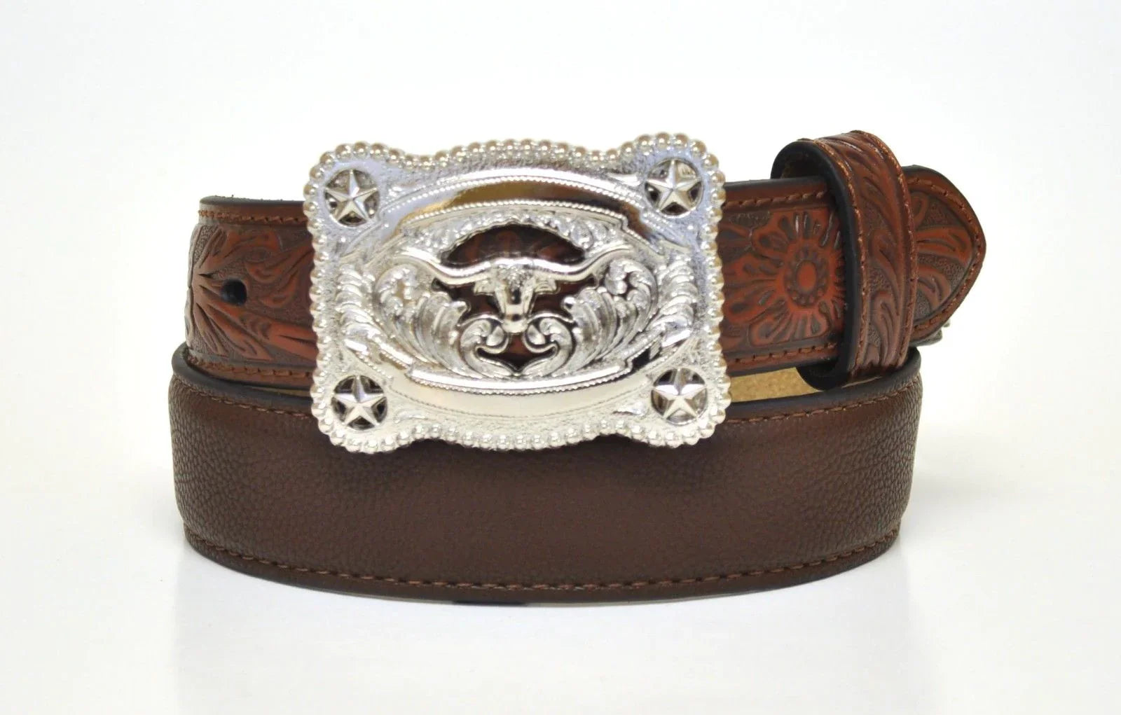 Nocona Kids Longhorn Leather Belt - Stylish & Durable - Korvel