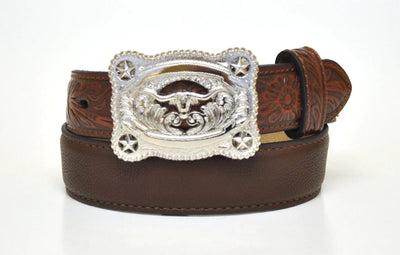 Nocona Kids Longhorn Leather Belt - Stylish & Durable - Korvel