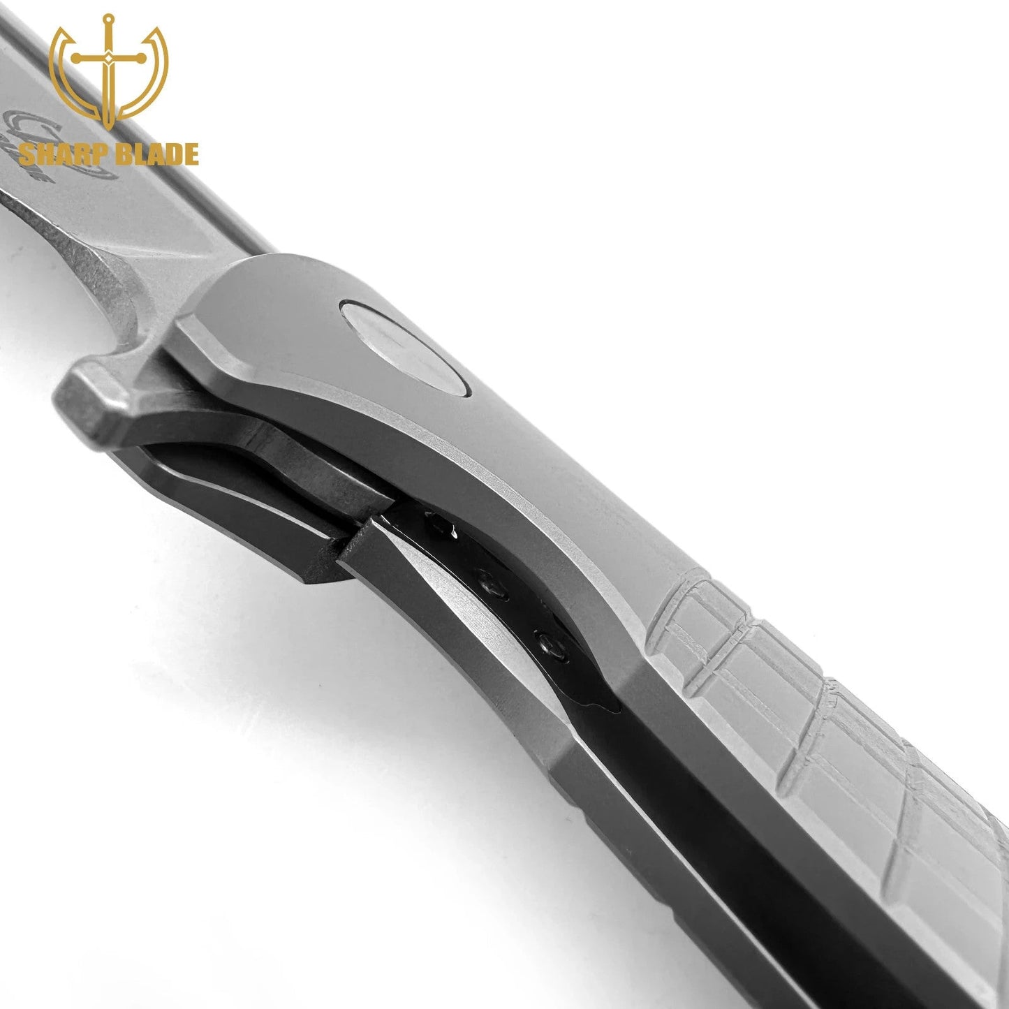 Premium EDC Pocket Knife with 14C28N Steel Blade and Titanium Handle