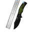 Premium Titanium Frame Lock Flipper Knife with Carbon Fiber Inlay