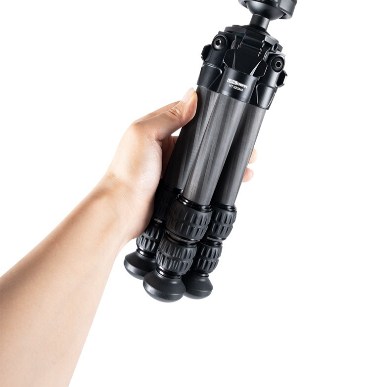 LINKOGEAR HT-223 Ultra-Light Carbon Fiber Tripod with Monoball Clamp - Korvel