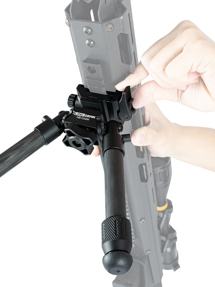 Linkogear HB-C02M Carbon Fiber Bipod – Quick-Detach, Adjustable 7-10” - Korvel