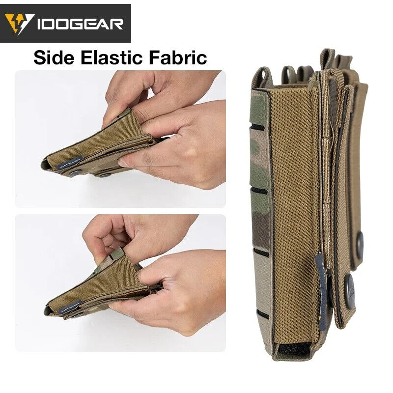 IDOGEAR Bolsa Táctica Triple para Cargadores MOLLE - Compatible con Cargadores de 5.56 y 9mm