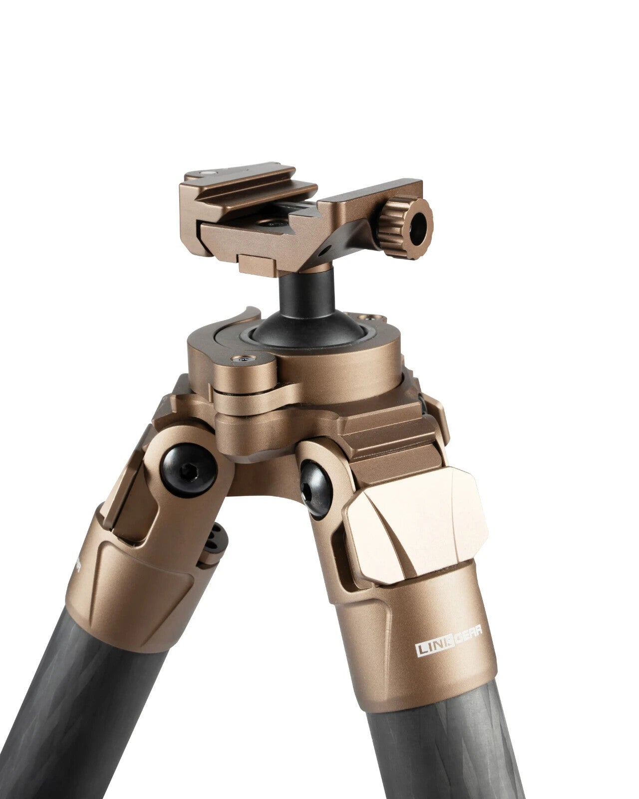 Linkogear Carbon Fiber Tripod – Picatinny/Arca, 64" Max, 66lb Capacity - Brown - Korvel