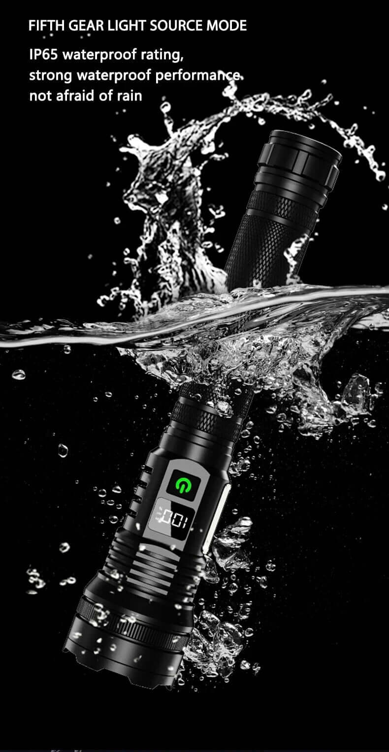 Muctac CHARGE Flashlight - 5000+ Lumens, Zoomable, USB Rechargeable
