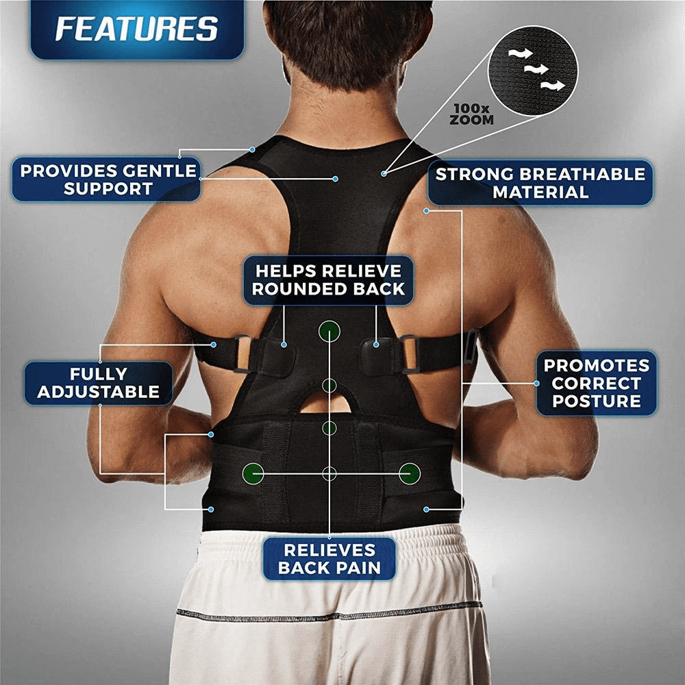 Magnetic Posture Corrector Brace for Back and Shoulders - Korvel