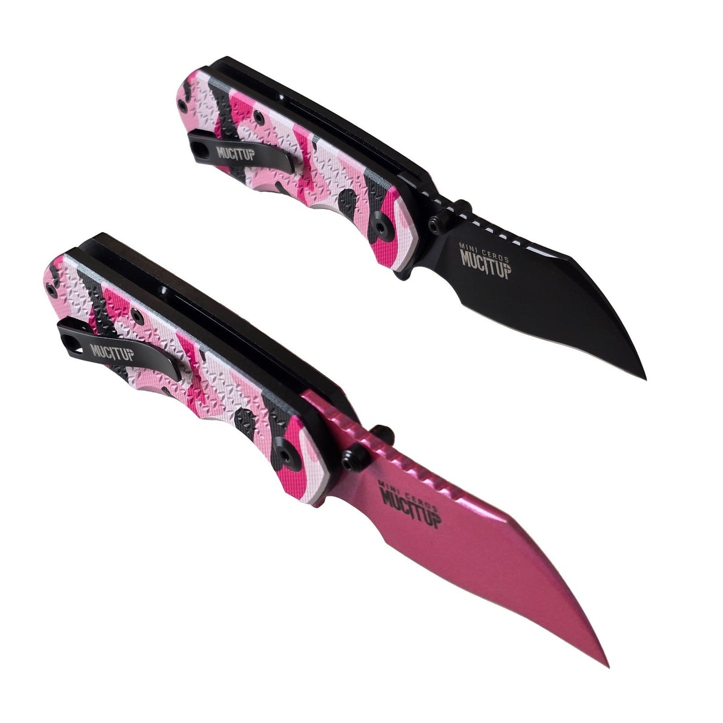 MUCITUP Mini Ceros Pink Camo Folding Knife