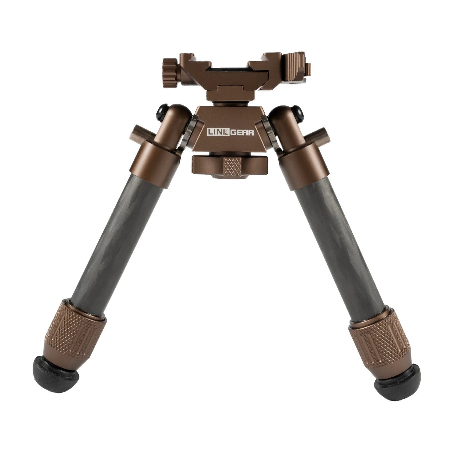 Bipode Linkogear HB-C02M – Marrón, Fibra de Carbono, Desmontable Rápido, Ajustable de 7-10”