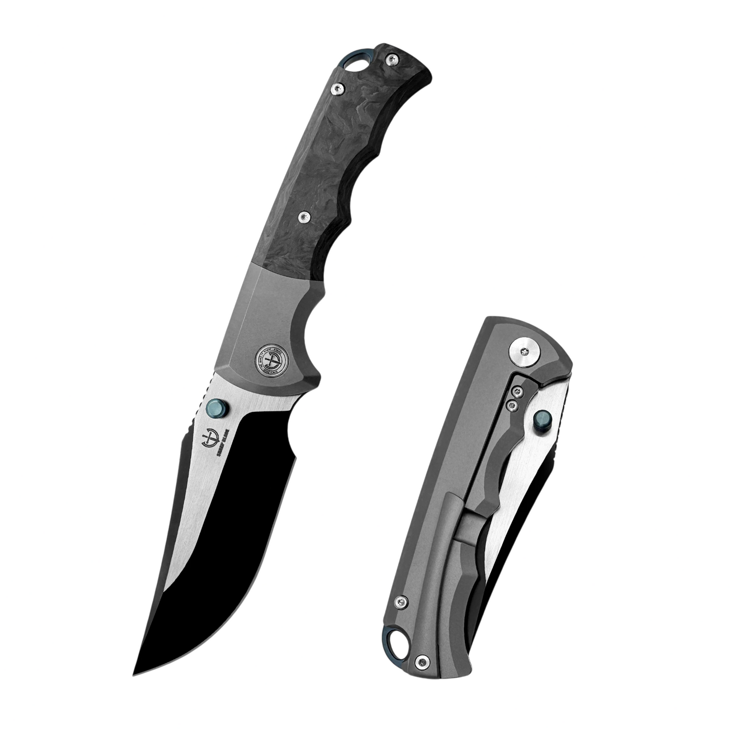 Premium M390 Folding Knife with Titanium Carbon Fiber Handle