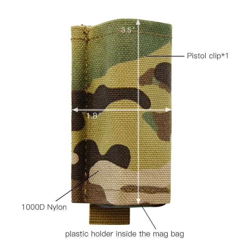 Poche à chargeur unique tactique MUCITUP – MOLLE, Multicam, nylon 1000D