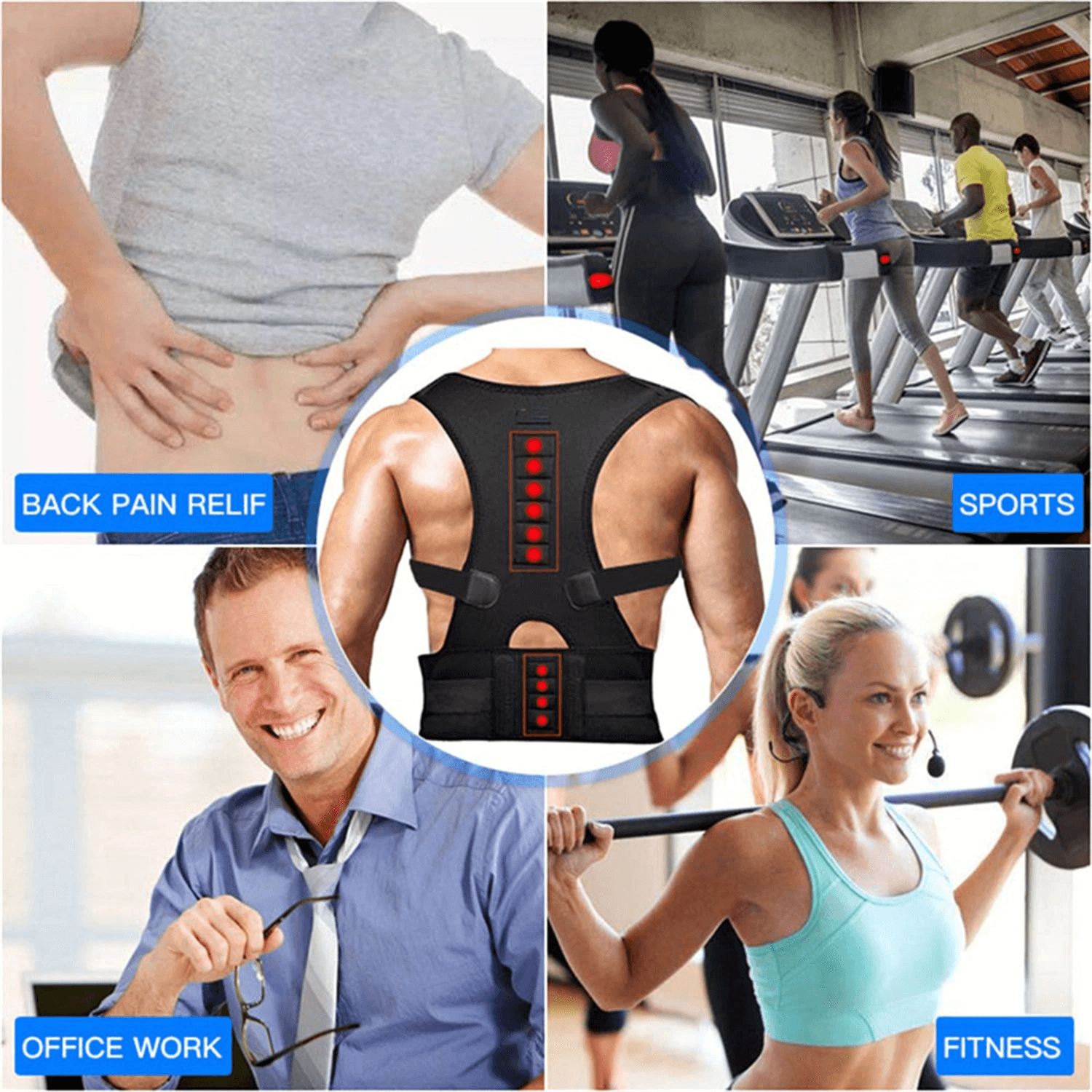 Magnetic Posture Corrector Brace for Back and Shoulders - Korvel