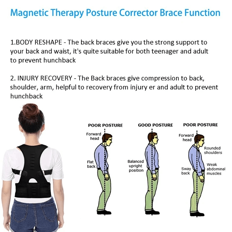 Magnetic Posture Corrector Brace for Back and Shoulders - Korvel