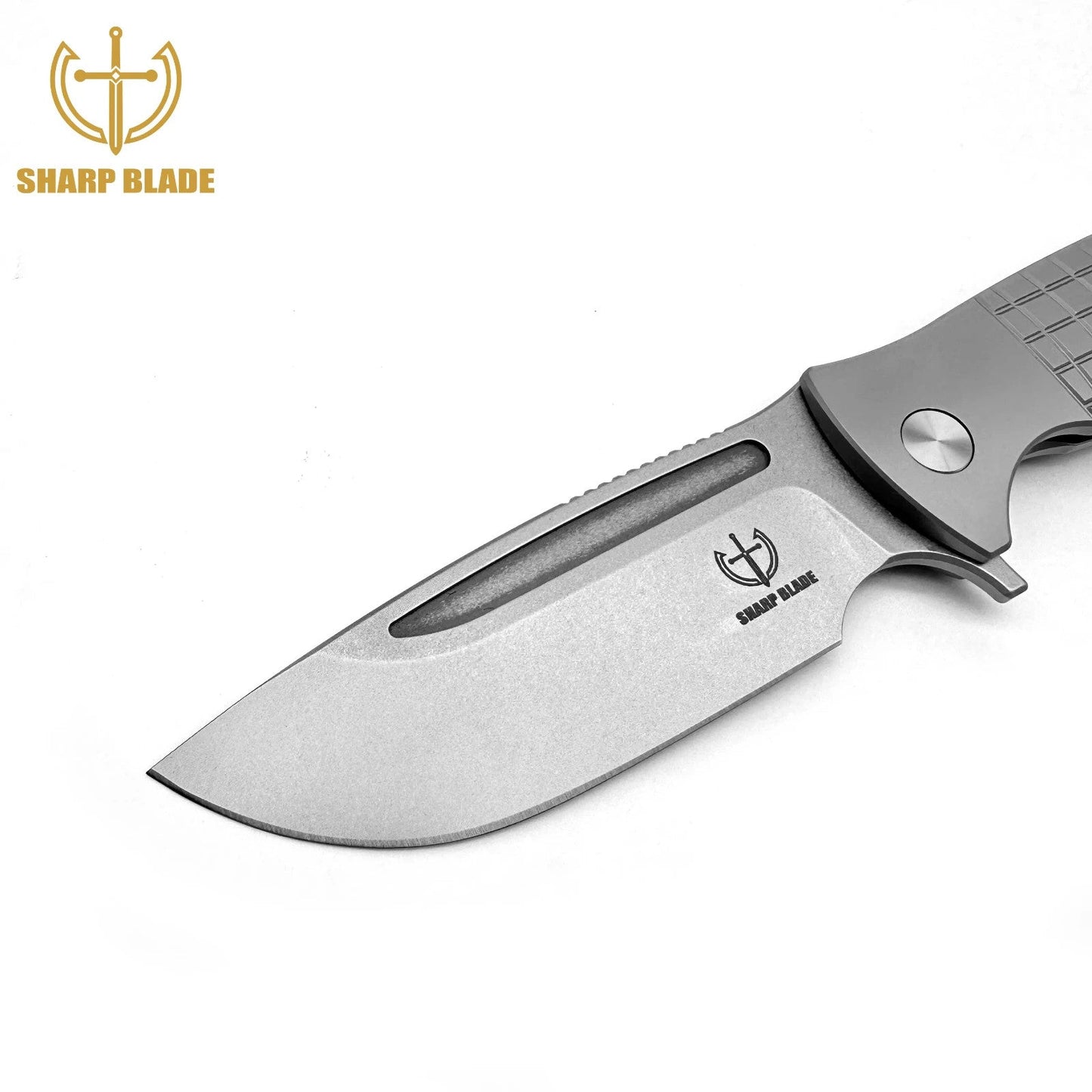 Premium EDC Pocket Knife with 14C28N Steel Blade and Titanium Handle