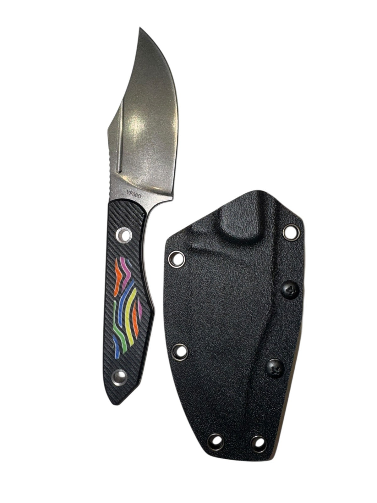 Sharp Blade YF06D Fixed Blade Hunting Knife - 9Cr18MoV G10, 8”