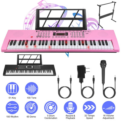 GBruno 61-Key Digital Music Keyboard for Kids