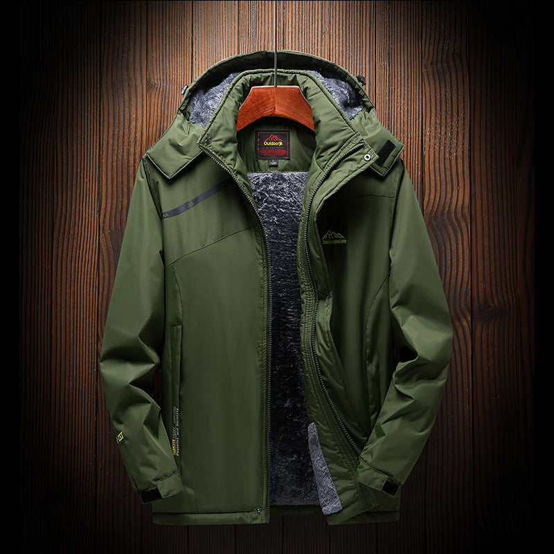 Chaqueta exterior con forro de forro polar para todas las estaciones