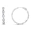 Pendientes de aro de diamantes de oro blanco de 10 quilates - 1.5 cttw