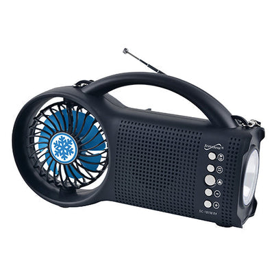 Supersonic Solar Power Bluetooth Speaker with FM Radio & LED Light