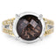 Bague en argent sterling avec quartz fumé et diamants de 3,28 carats