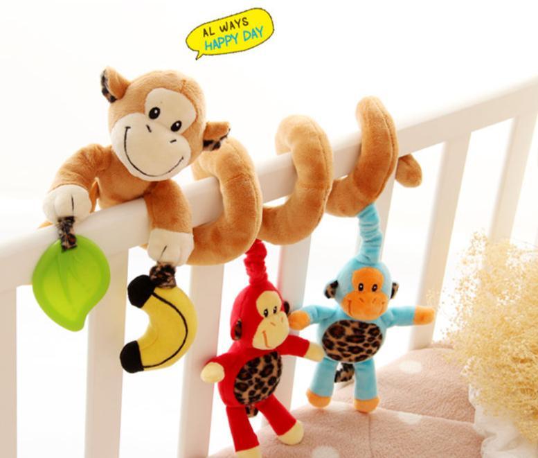 Colorful Animal Rattle Stroller Toy for Infants