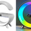 Intelligent G Shaped LED Lamp with Bluetooth Speaker & Wireless Charger