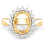 Anillo de Compromiso Semi Montura de Diamante Blanco de 0.54 Quilates en Oro Amarillo de 14K