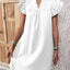 Robe Mini Élégante à Manches Courtes Volantes