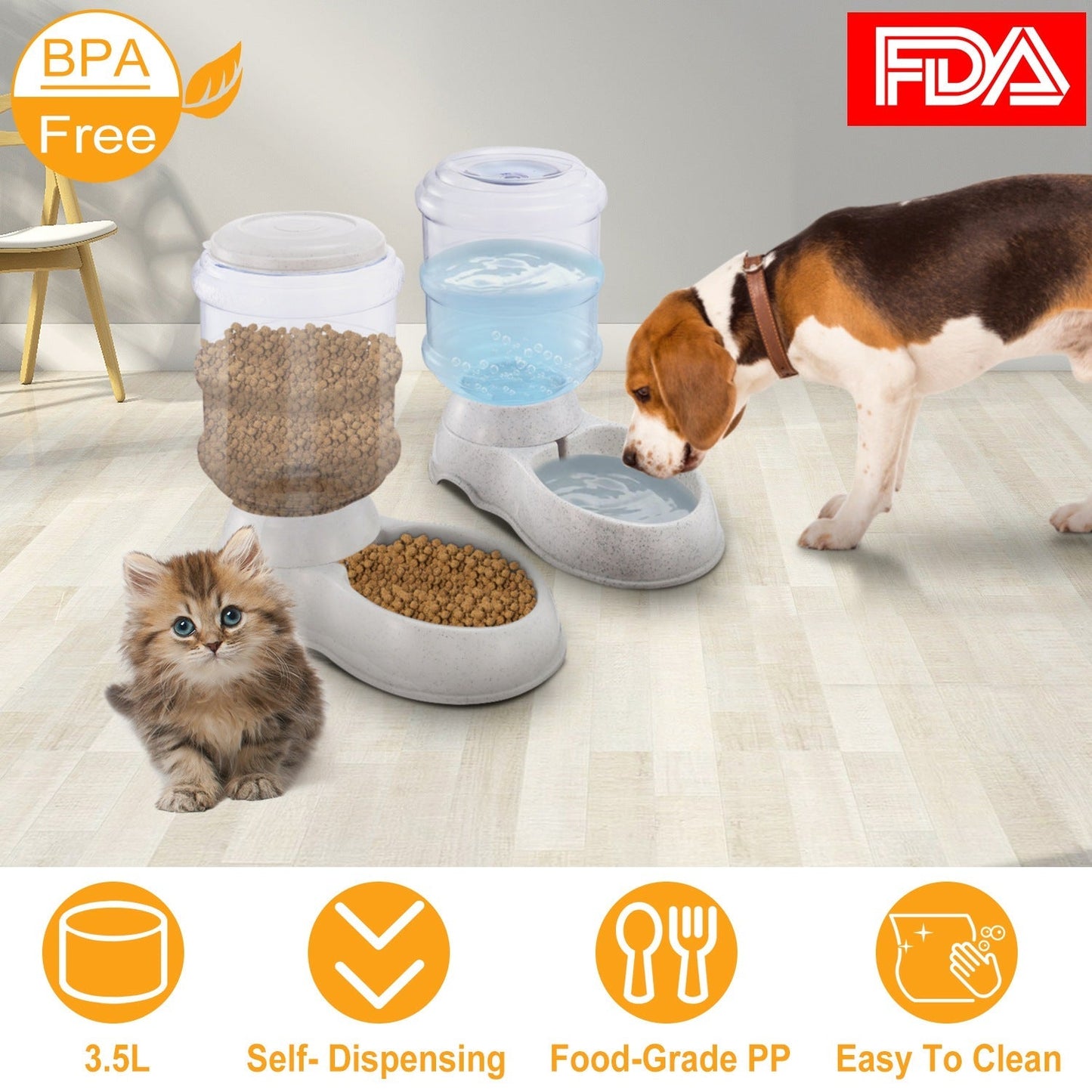 Distributeur d'eau pour animaux GBruno 3,5 L