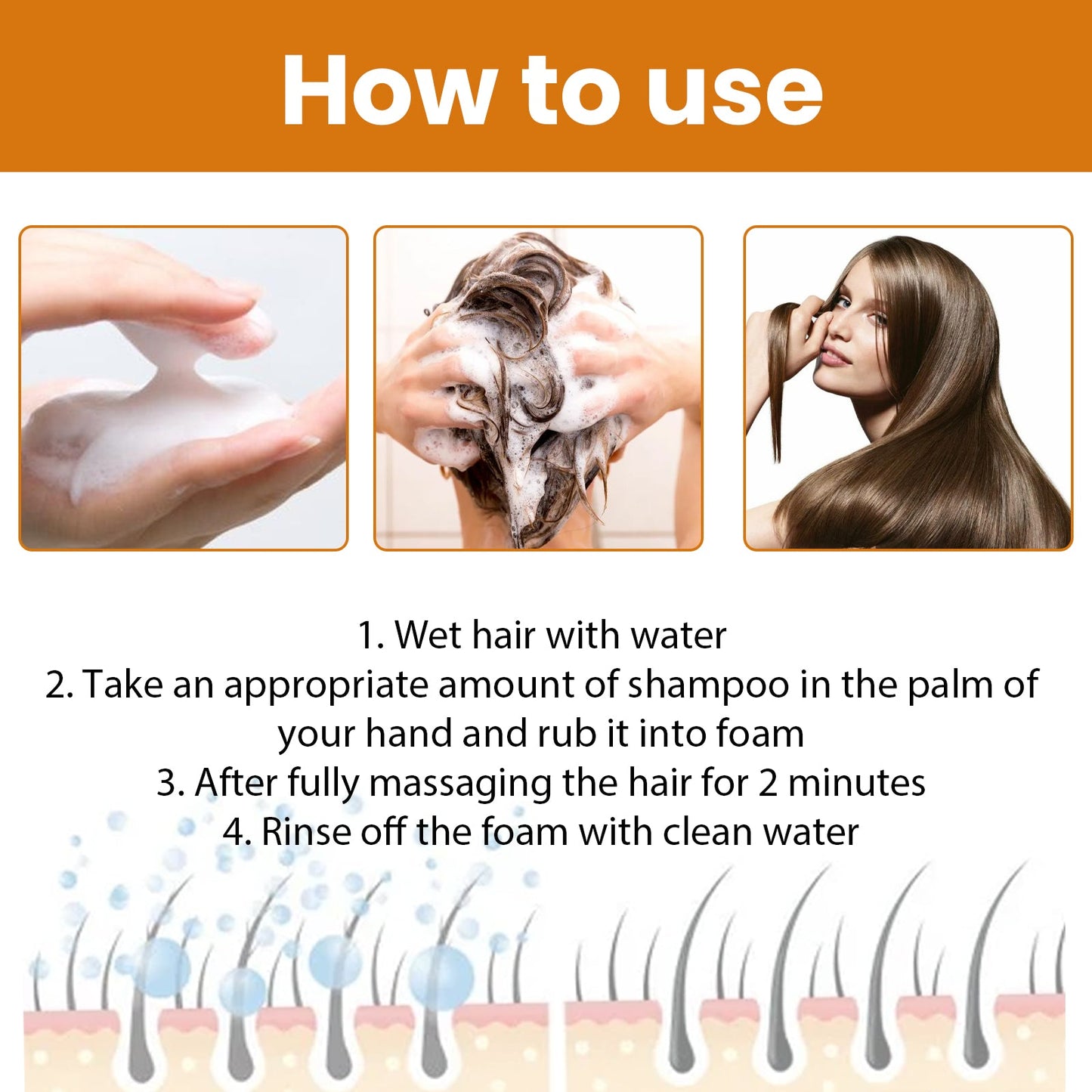 Rice Dense Hair Shampoo Deep Clean Thick Hair Moisturizing Hair Root Solid Hair Care Shampoo - Korvel