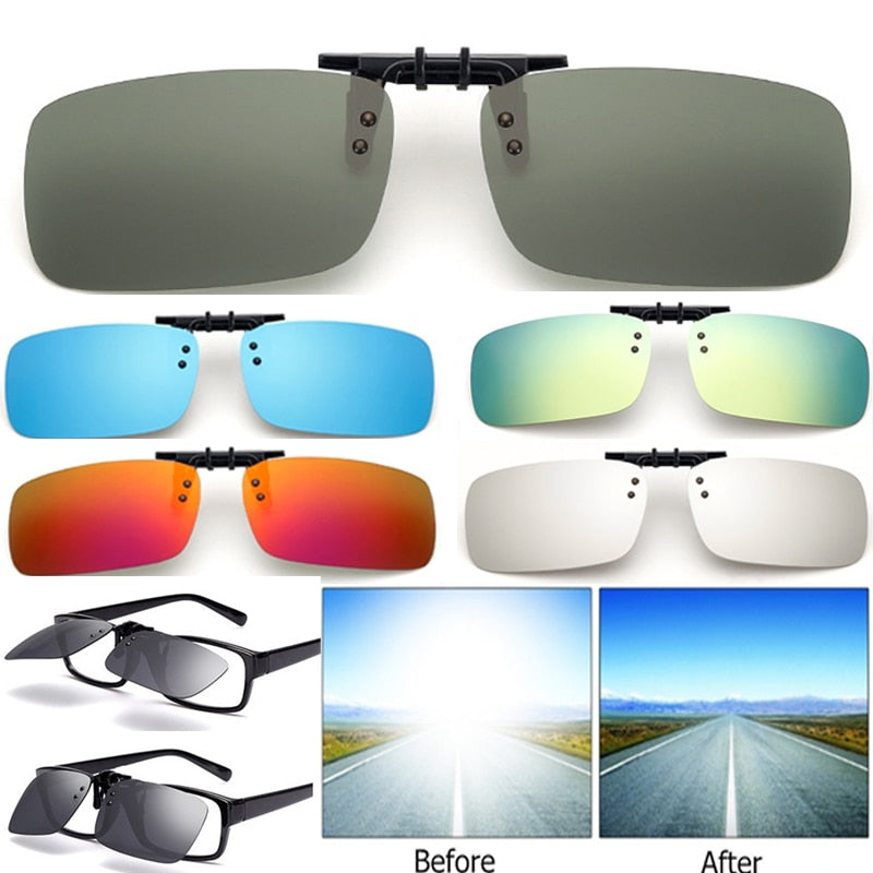 Gafas de sol clip-on polarizadas con espejo UV400