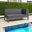 BRAVA X-BACK RIGHT CORNER BENCH, DARK GREY - Korvel