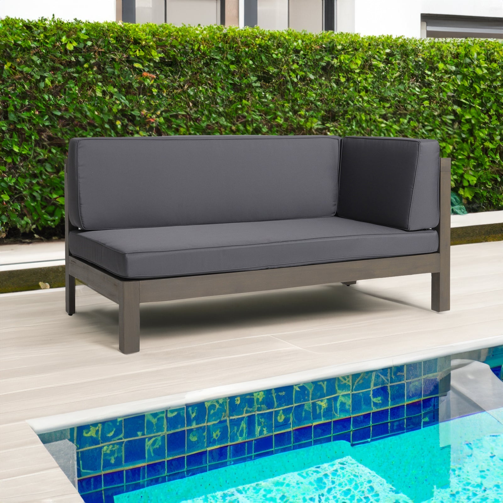 BRAVA X-BACK RIGHT CORNER BENCH, DARK GREY - Korvel