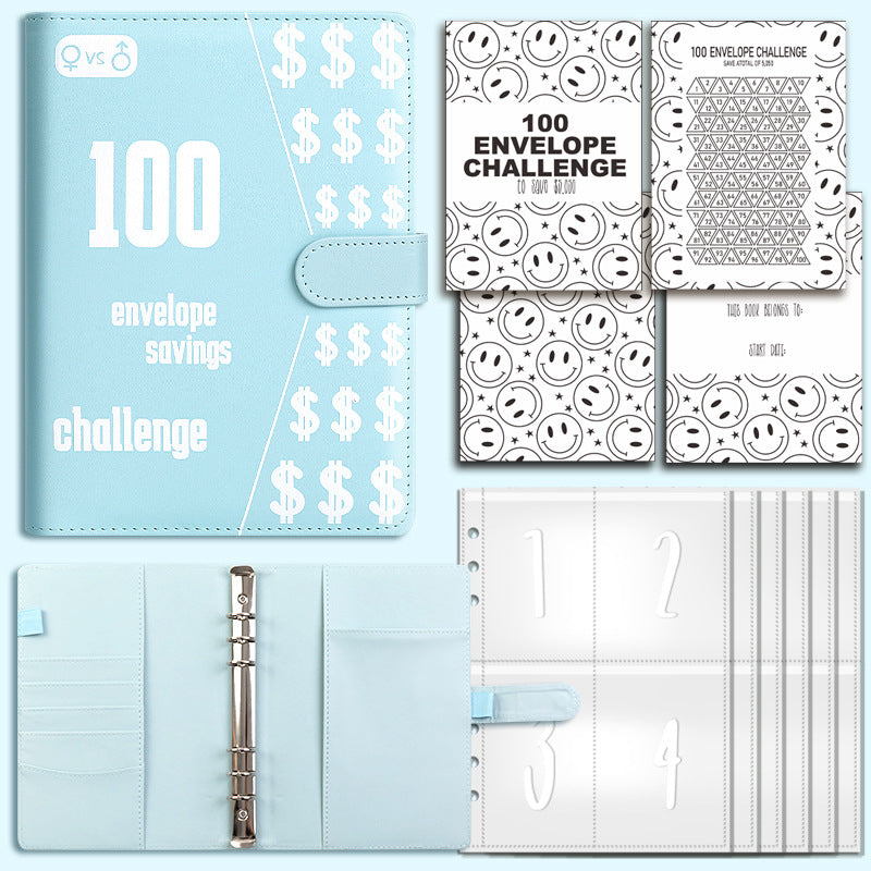 100 Envelope Challenge Binder Couples 100 Day Challenge Savings Savings Notebook - Korvel