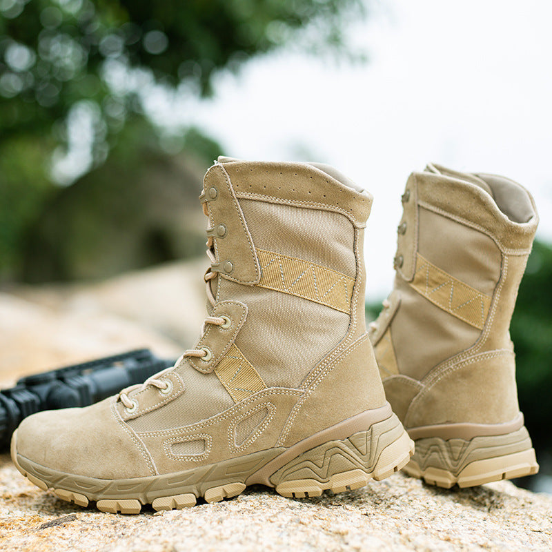 Bottes de combat désert pour hommes, hautes et d'extérieur