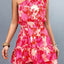Pink Smocked Printed Single Shoulder Dress