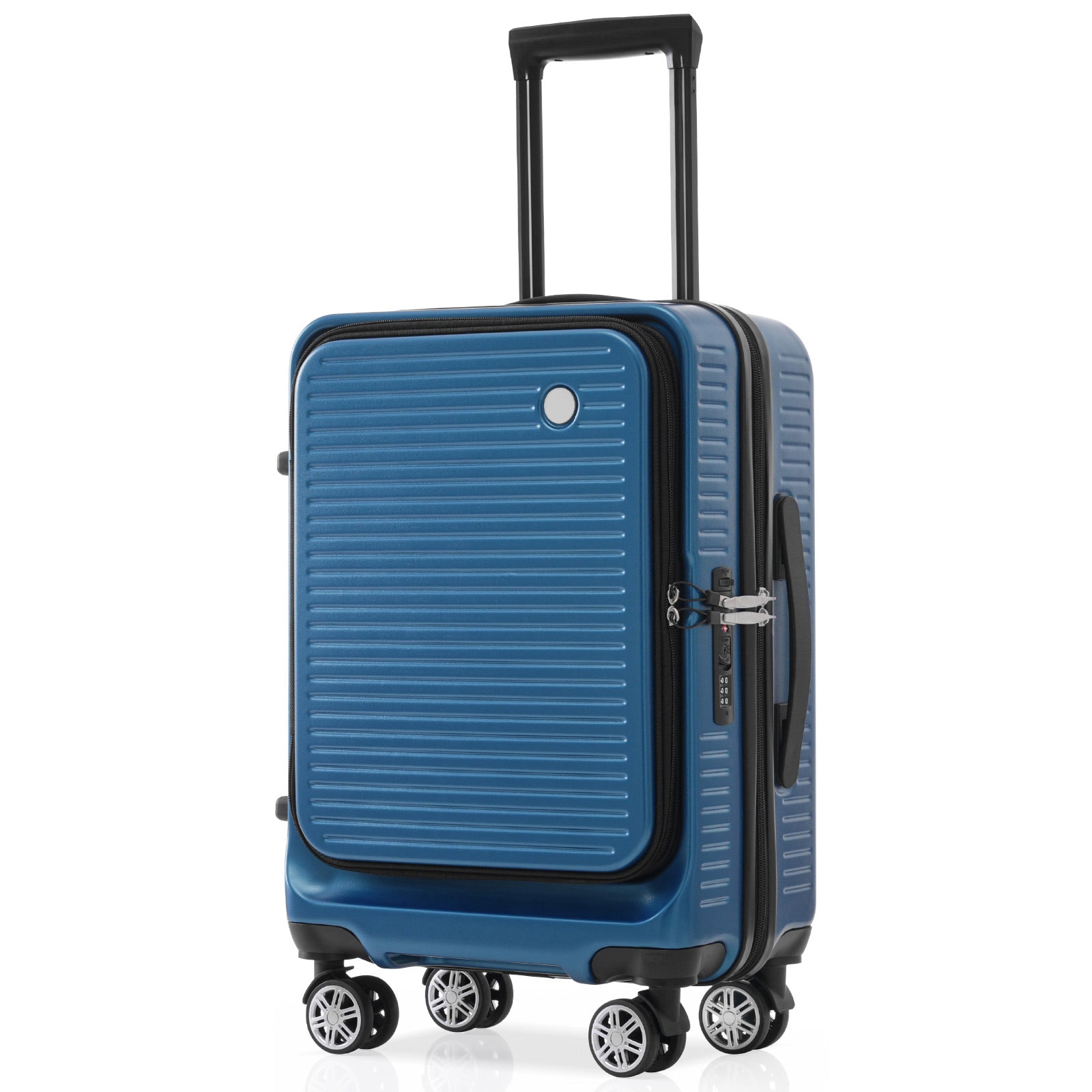 Carry-on Luggage 20 Inch Front Open Luggage Lightweight Suitcase with Front Pocket and USB Port, 1 Portable Carrying Case - Korvel