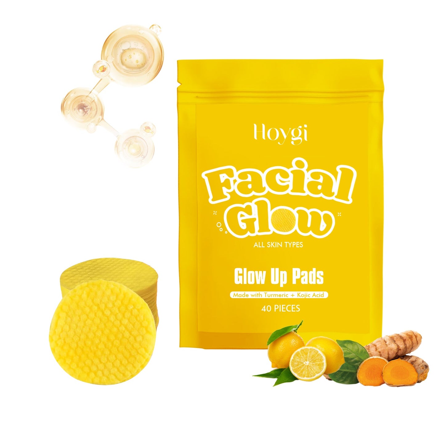 Turmeric Cleansing Pad Gently Cleanses Facial Skin, Improves Dull Skin, Cleanses, Soothes And Nourishes - Korvel