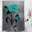 Hot HD Digital Printing Polyester Waterproof Polyester Flower Bathroom Hotel Shower Curtain - Korvel