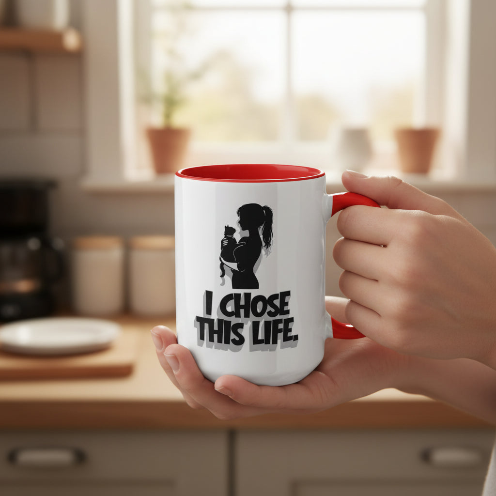 J'ai Choisi Cette Vie Tasse de Femme Amoureuse des Chats | Tasse à Café Sassy