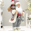Christmas crafts 18 inch, wearing snow boots, backpack, standing, Santa Claus, dwarf - Korvel