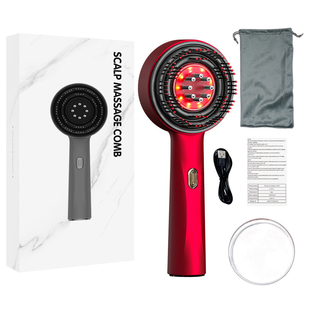 Peigne de massage du cuir chevelu électrique rechargeable
