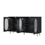 Modern Accent Sideboard Cabinet with Acrylic Doors, Freestanding Storage Cupboard Console Table for Kitchen Dining Black - Korvel
