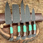 Exquisite Chef's Knife Set – 13" Handcrafted Stainless Steel Blade with Wenge Wood & Resin Handle + Premium Leather Sheath - Korvel
