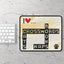 Purrfectly Designed Crosswords Cat-Themed Gaming Mouse Pad - Korvel