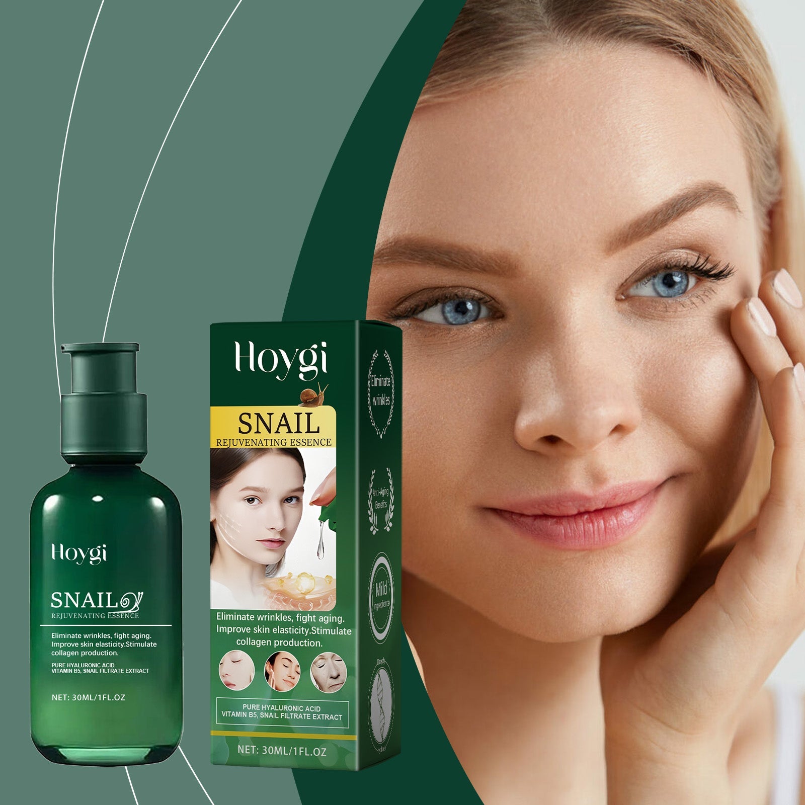 Snail Firming Serum Highly Hydrates, Removes Wrinkles And Delicate Skin Repair, Moisturizes And Rejuvenates Skin - Korvel