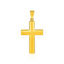 14k Yellow Gold Reversible Textured Cross Pendant